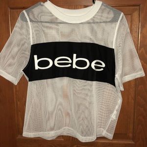 Mesh BeBe Cropped Shirt